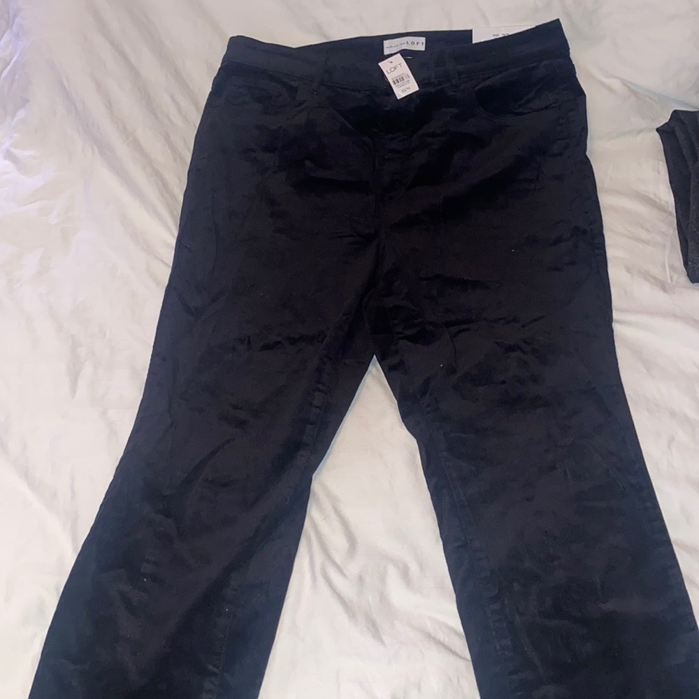 Black corduroy loft jeans.